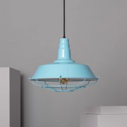 Abruzzo Retro lampa wisząca 1x40 W niebieska ABR-RRP-B-E27