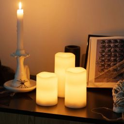 Abruzzo Libro Aurora lampa stołowa świeca 3x1,8W LED 3 sztuki biały ABR-SL-AA