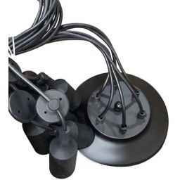 Abruzzo Spider lampa wisząca 6x30 W czarna ABR-SPIDER-6XE27