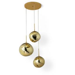 Abruzzo Sfero lampa wisząca 3x20 W złota ABR-Z3G-E27
