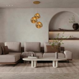 Abruzzo Sfero lampa wisząca 3x20 W złota ABR-Z3G-E27