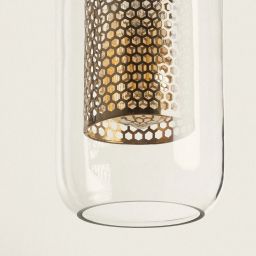 Abruzzo Nobile lampa wisząca 1x20W złoty/szkło przezroczyste ABR-ZON-E27