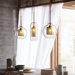 Abruzzo Nobile lampa wisząca 1x20W złoty/szkło przezroczyste ABR-ZON-E27