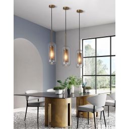 Abruzzo Nobile lampa wisząca 1x20W złoty/szkło przezroczyste ABR-ZON-E27