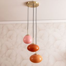 Abruzzo Sfero lampa wisząca 3x20 W złota-czerwona ABR-3SKCR