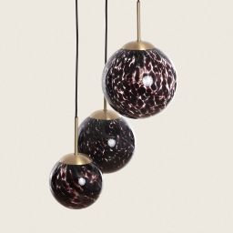 Abruzzo Sfero lampa wisząca 3x20 W czarna-złota ABR-3SLWS-E14