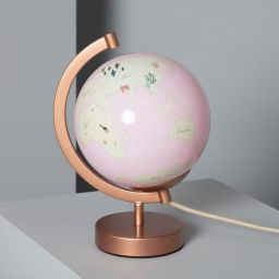 Abruzzo Globi lampka nocna dziecięca 1x40 W różowa ABR-GLO-R