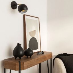 Abruzzo Librio Stefano kinkiet 1x40 W złoty/czarny ABR-KWS-E27