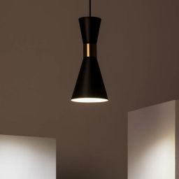 Abruzzo Librio Salvatore lampa wisząca 1x40 W czarny/złoty ABR-KWSZ2-E27