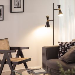 Abruzzo Salvatore lampa stojąca 2x20 W czarna-złota ABR-LPS2XE27