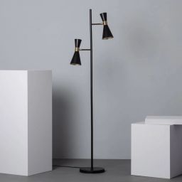 Abruzzo Salvatore lampa stojąca 2x20 W czarna-złota ABR-LPS2XE27