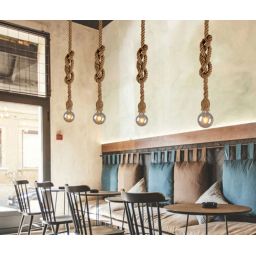 Abruzzo Boho Daria lampa wisząca 1x40 W brązowy ABR-LW3-BH-E27