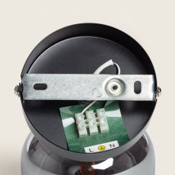 Abruzzo Nino kinkiet 1x20 W czarny-przydymiony-srebrny ABR-SLWN-1XE14