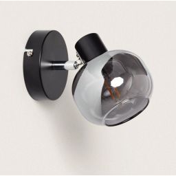 Abruzzo Nino kinkiet 1x20 W czarny-przydymiony-srebrny ABR-SLWN-1XE14