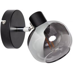 Abruzzo Nino kinkiet 1x20 W czarny-przydymiony-srebrny ABR-SLWN-1XE14