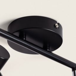 Abruzzo Nino lampa podsufitowa 2x20 W czarna-przydymiona-srebrna ABR-SLWN-2XE14