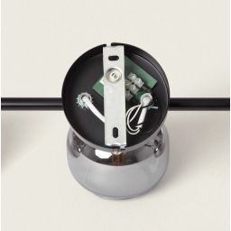 Abruzzo Nino lampa podsufitowa 3x20 W czarna-przydymiona-srebrna ABR-SLWN-3XE14