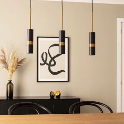 Abruzzo Stella lampa wisząca 3x15 W czarna ABR-LWL-3XGU10