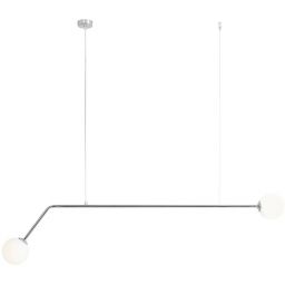 Aldex Pure lampa wisząca 2x40W chrom/biały 1064H4