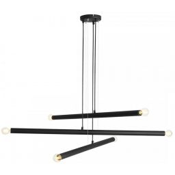 Aldex Tubo 6 lampa wisząca 6x40W czarna 1072K1