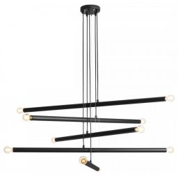 Aldex Tubo 10 lampa wisząca 10x40W czarna 1072M1