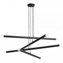 Aldex Tubo 8 lampa wisząca 8x40W czarna 1072P1