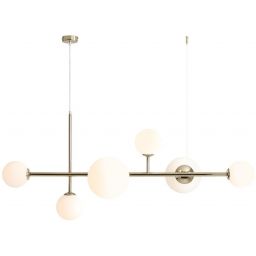 Aldex Dione 6 lampa wisząca 4x40W+2x60W złota/biała 1092K30