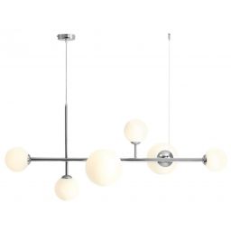 Aldex Dione 6 lampa wisząca 4x40W+2x60W chrom/biała 1092K4