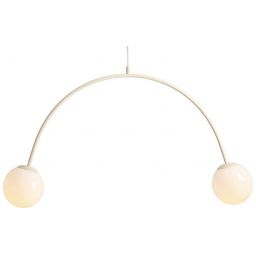 Aldex Una lampa wisząca 2x10 W kremowa 1116H9