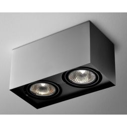 Aqform Squares lampa podsufitowa 2x50W czarna struktura 45812-0000-U8-PH-12