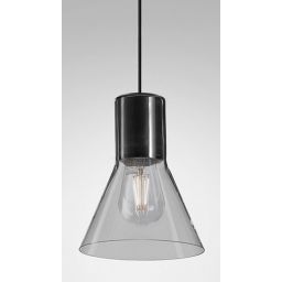 Aqform Modern Glass Flared SP lampa wisząca 1x50W czarna struktura 50533-0000-U8-PH-12