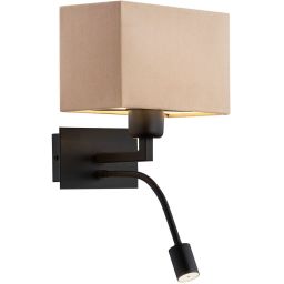 Argon Bill kinkiet 2x15 W czarny-beżowy 1043