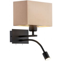 Argon Bill kinkiet 2x15 W czarny-beżowy 1043