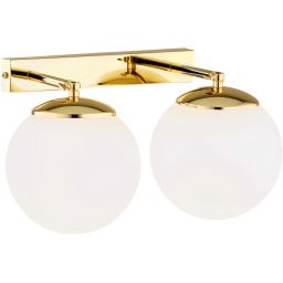 Argon Satelite Plus kinkiet 2x15W mosiądz/opal mat 1052