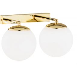 Argon Satelite Plus kinkiet 2x15W mosiądz/opal mat 1052