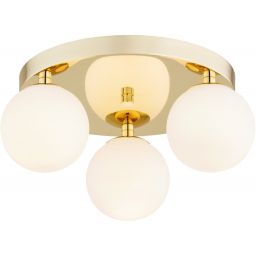 Argon Flavio lampa podsufitowa 3x7W mosiądz/opal mat 1413