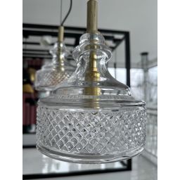 Argon Cruz lampa wisząca 3x7W przezroczysty/mosiądz 1462