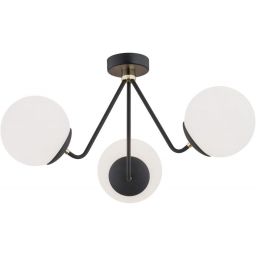 Argon Tomar lampa podsufitowa 3x15W opal mat/czarny 1478