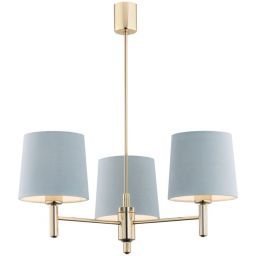 Argon Ponte lampa podsufitowa 3x15 W mosiądz-niebieska 1484