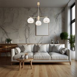 Argon Marbella lampa podsufitowa 3x15W opal mat/mosiądz 1488