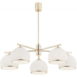 Argon Marbella lampa podsufitowa 5x15W opal mat/mosiądz 2088