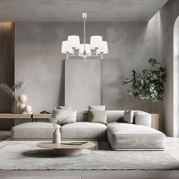 Argon Bolzano Plus lampa wisząca 5x15W biały/chrom 2110