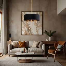 Argon Abbano lampa podsufitowa 5x7W czarny/mosiądz szczotkowany 2133