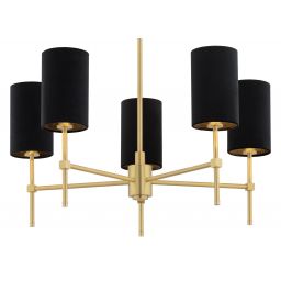 Argon Abruzzo lampa podsufitowa 5x7 W czarna-mosiądz 2135