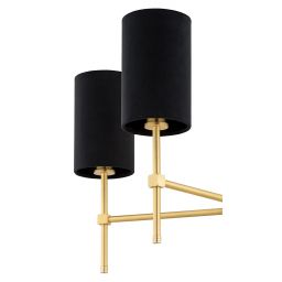 Argon Abruzzo lampa podsufitowa 5x7 W czarna-mosiądz 2135