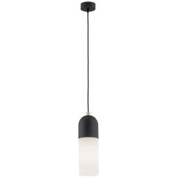 Argon Burgos lampa wisząca 1x15W opal mat/czarny 4213