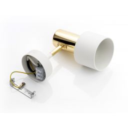 Argon Doria kinkiet 1x15W biały/mosiądz 4264