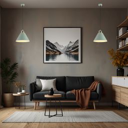 Argon Orte lampa wisząca 1x15W szałwia/mosiądz 4916