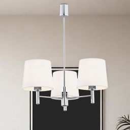 Argon Bolzano Plus lampa wisząca 3x15W biała/chrom 6114