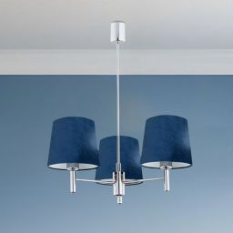Argon Bolzano lampa wisząca 3x15 W chrom-granatowa 1381